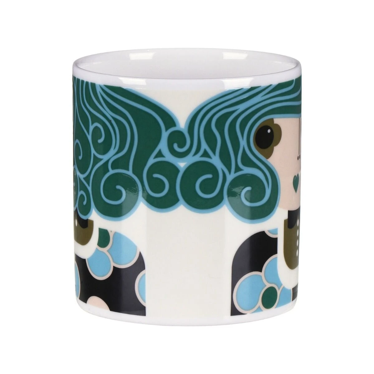 Orla Kiely Dee Dee Teal Large Mug 2 Orla Kiely Dee Dee Teal Large Mug - Image 2