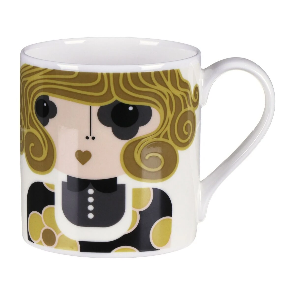 Orla Kiely Dee Dee Olive Large Mug 1 Orla Kiely Dee Dee Olive Large Mug