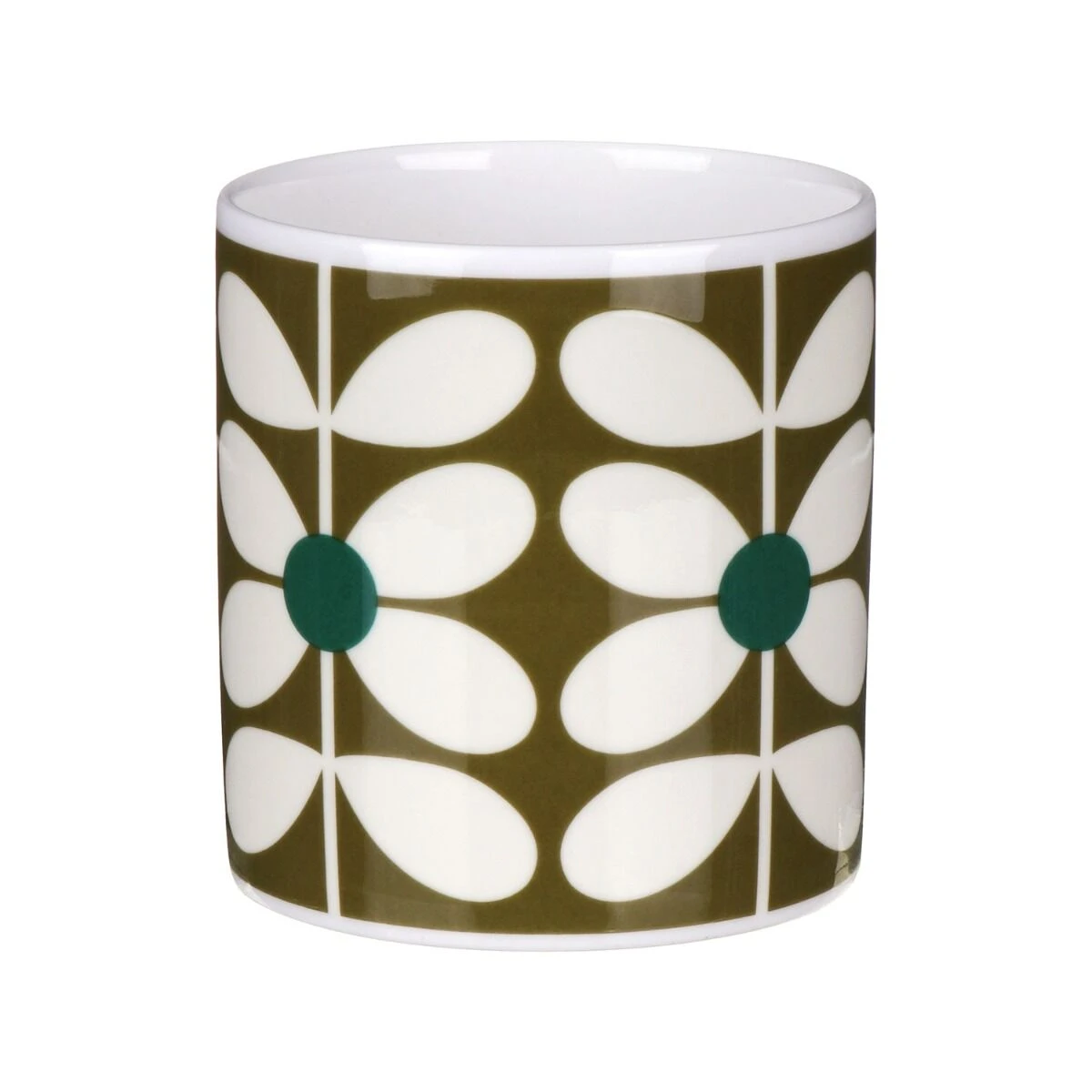 Orla Kiely 60’s Stem Olive Large Mug 2 Orla Kiely 60’s Stem Olive Large Mug - Image 2