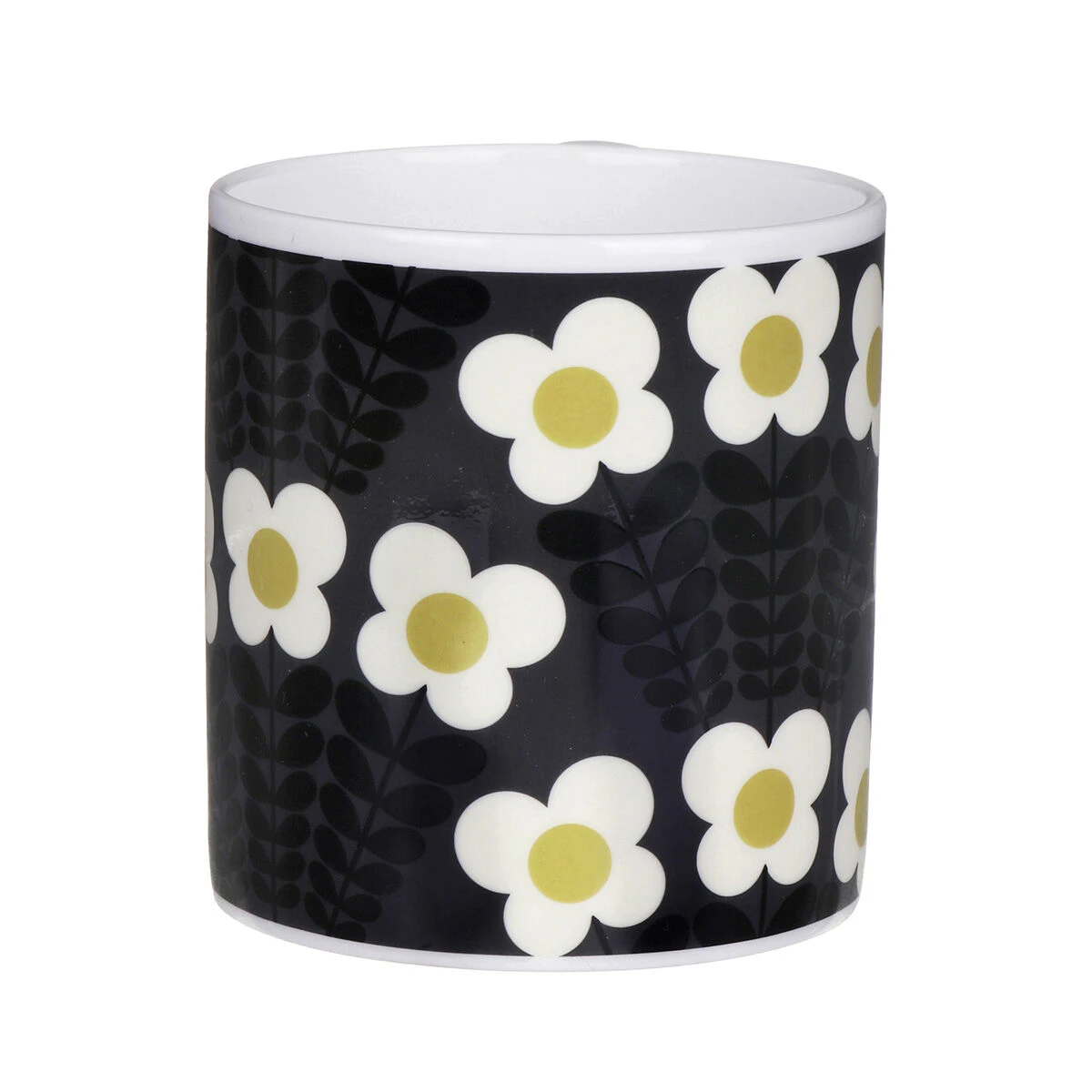 Orla Kiely Grey Bunch Of Stems Large Mug 2 Orla Kiely Grey Bunch Of Stems Large Mug - Image 2