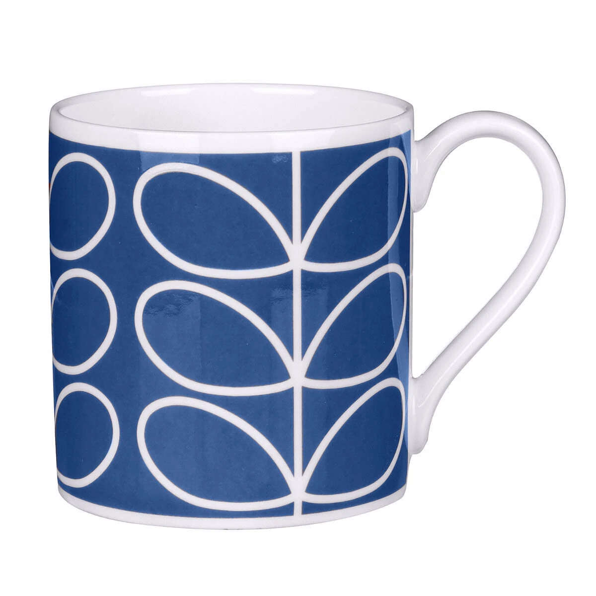 Orla Kiely Linear Stem Periwinkle Blue Large Mug 1 Orla Kiely Linear Stem Periwinkle Blue Large Mug