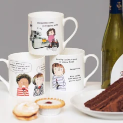Rosie Made A Thing ‘Except Wine’ Mug -Home General Store mclaggan smith rosie made a thing lifestyle 6 2