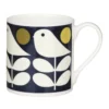 Orla Kiely Navy Early Bird Large Mug