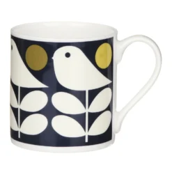 Orla Kiely Navy Early Bird Large Mug