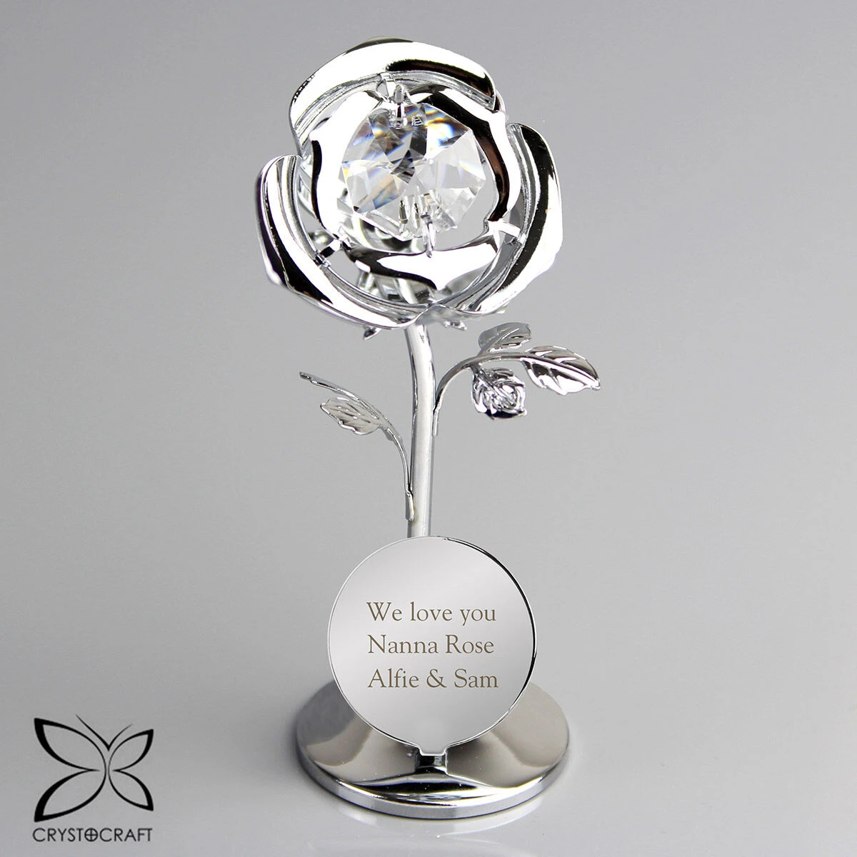 Personalised Crystocraft Rose Ornament 10 Personalised Crystocraft Rose Ornament - Image 10