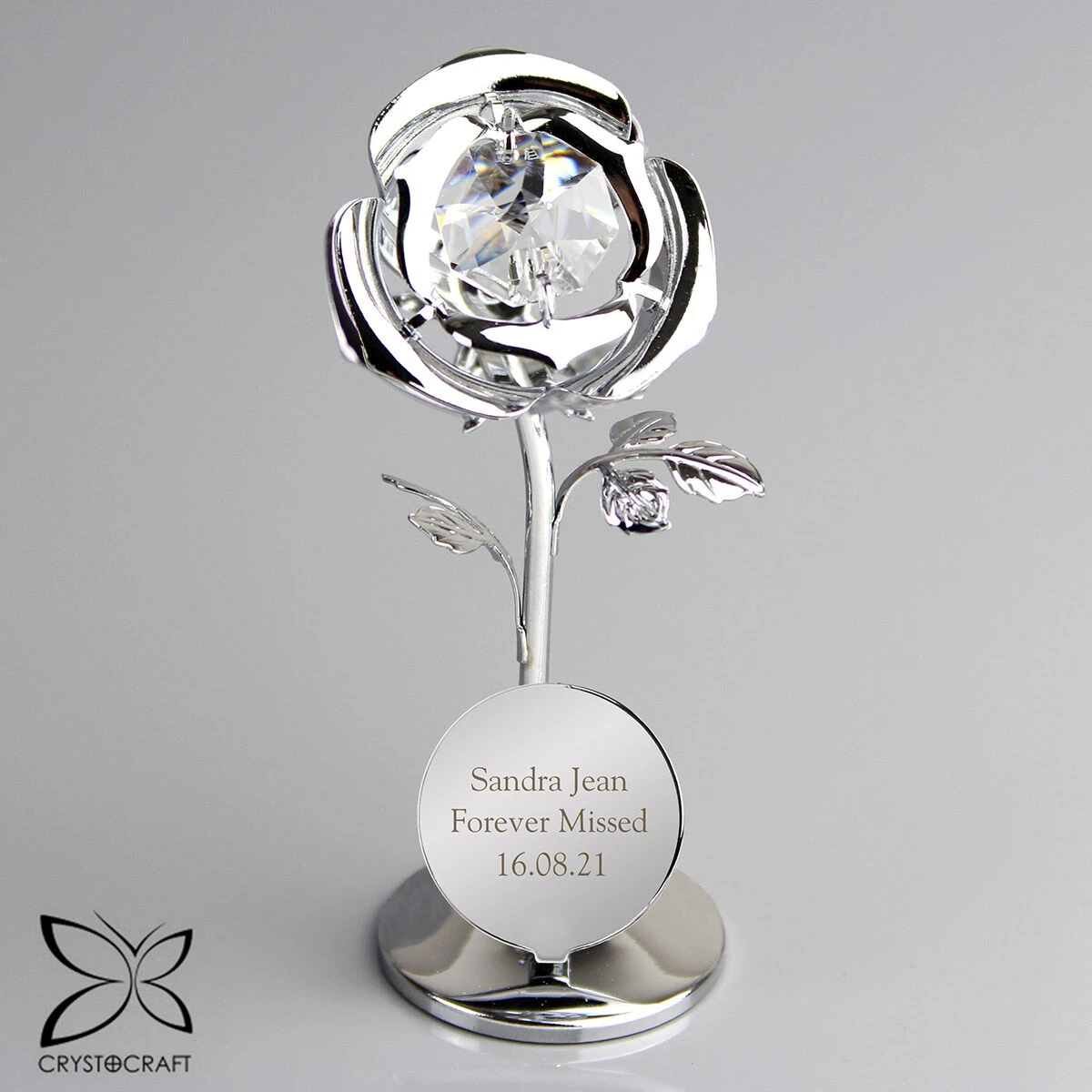 Personalised Crystocraft Rose Ornament 5 Personalised Crystocraft Rose Ornament - Image 5