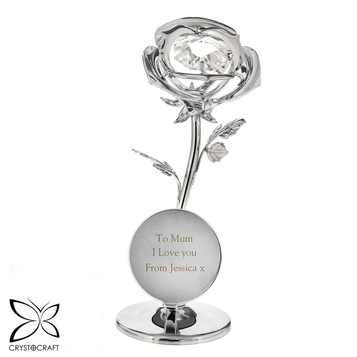 Personalised Crystocraft Rose Ornament 9 Personalised Crystocraft Rose Ornament - Image 9