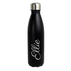 Personalised Black Metal Insulated Drinks Bottle -Home General Store p0104l58 1