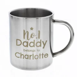 Personalised No.1 Daddy Stainless Steel Mug 7 Personalised No.1 Daddy Stainless Steel Mug -Home General Store p0104m29 personalised no.1 daddy stainless steel mug 4