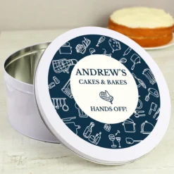 Personalised Navy Kitchen Design Cake Tin 7 Personalised Navy Kitchen Design Cake Tin -Home General Store p0104m69 personalised navy kitchen design cake tin 3