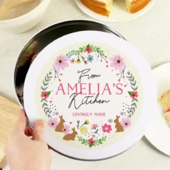 Personalised Springtime Cake Tin 8 Personalised Springtime Cake Tin -Home General Store p0104m72