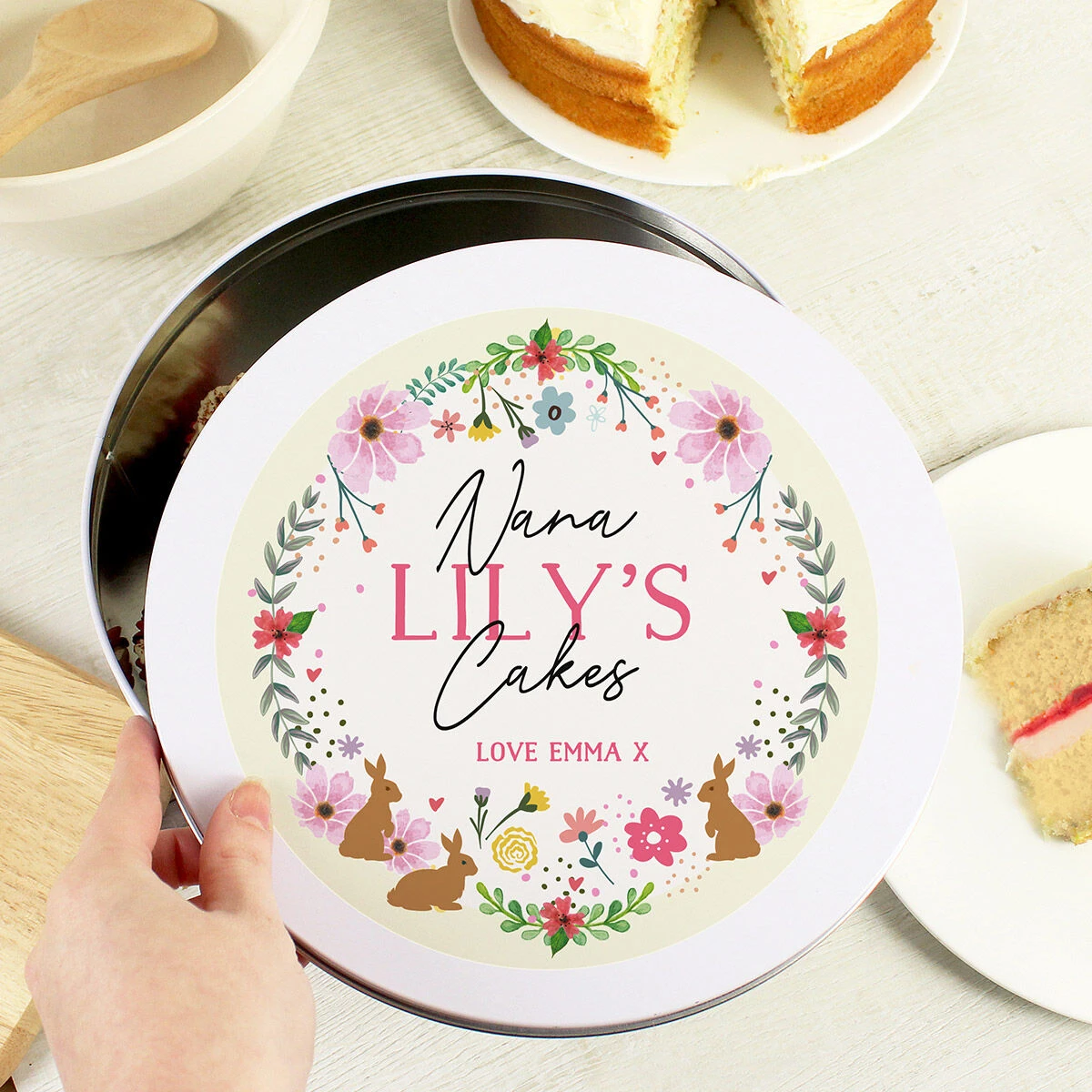 Personalised Springtime Cake Tin 2 Personalised Springtime Cake Tin - Image 2