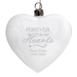 Personalised 'Forever In Our Hearts' LED Hanging Glass Heart 5 Personalised 'Forever In Our Hearts' LED Hanging Glass Heart -Home General Store p0107f87 1