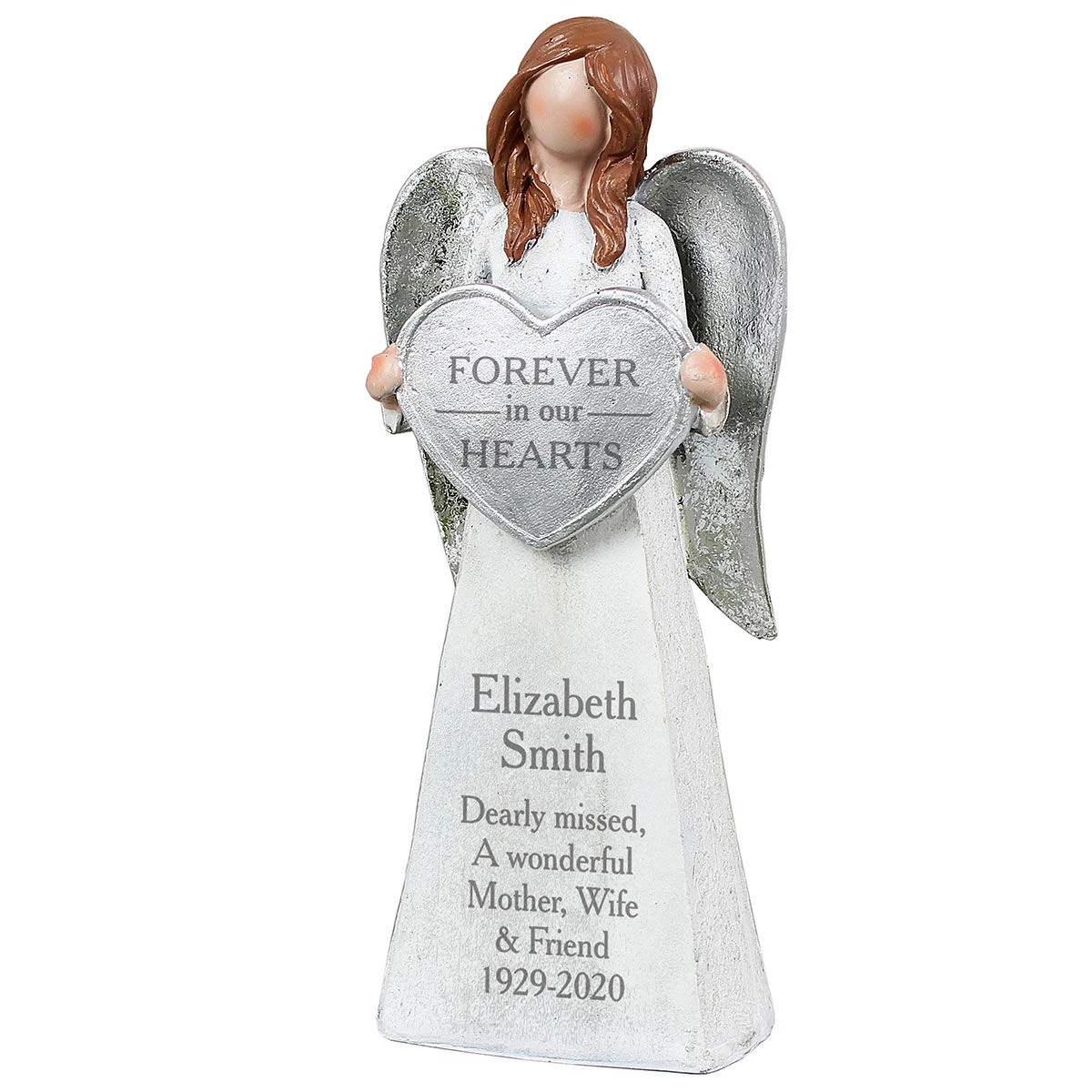 Personalised ‘Forever In Our Hearts’ Memorial Angel Ornament 3 Personalised ‘Forever In Our Hearts’ Memorial Angel Ornament - Image 3