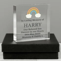 Rainbow Memorial Large Crystal Token 7 Rainbow Memorial Large Crystal Token -Home General Store p1007e01 personalised rainbow memorial large crystal token 3