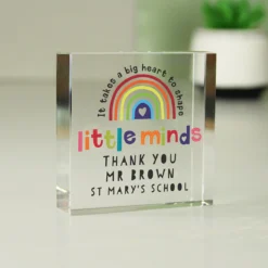 Personalised Teacher ‘Shape Little Minds’ Crystal Token -Home General Store p1007e27 3