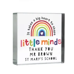 Personalised Teacher ‘Shape Little Minds’ Crystal Token -Home General Store p1007e27 4