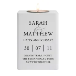 Personalised Couples White Wooden Tealight Holder 7 Personalised Couples White Wooden Tealight Holder -Home General Store p1011f45 pmc personalised couples white wooden tealight holder 5