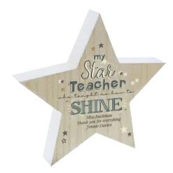 Personalised ‘My Star Teacher’ Rustic Wooden Star Decoration 7 Personalised ‘My Star Teacher’ Rustic Wooden Star Decoration -Home General Store p1011f71 4