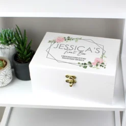 Personalised Abstract Rose White Wooden Keepsake Box 13 Personalised Abstract Rose White Wooden Keepsake Box -Home General Store p1014b45 pmc personalised abstract rose white wooden keepsake box 4