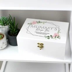 Personalised Abstract Rose White Wooden Keepsake Box 11 Personalised Abstract Rose White Wooden Keepsake Box -Home General Store p1014b45 pmc personalised abstract rose white wooden keepsake box 5