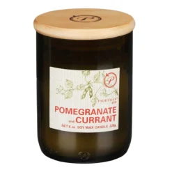 Paddywax Eco 226g Pomegranate And Currant Green Recycled Glass Soy Candle