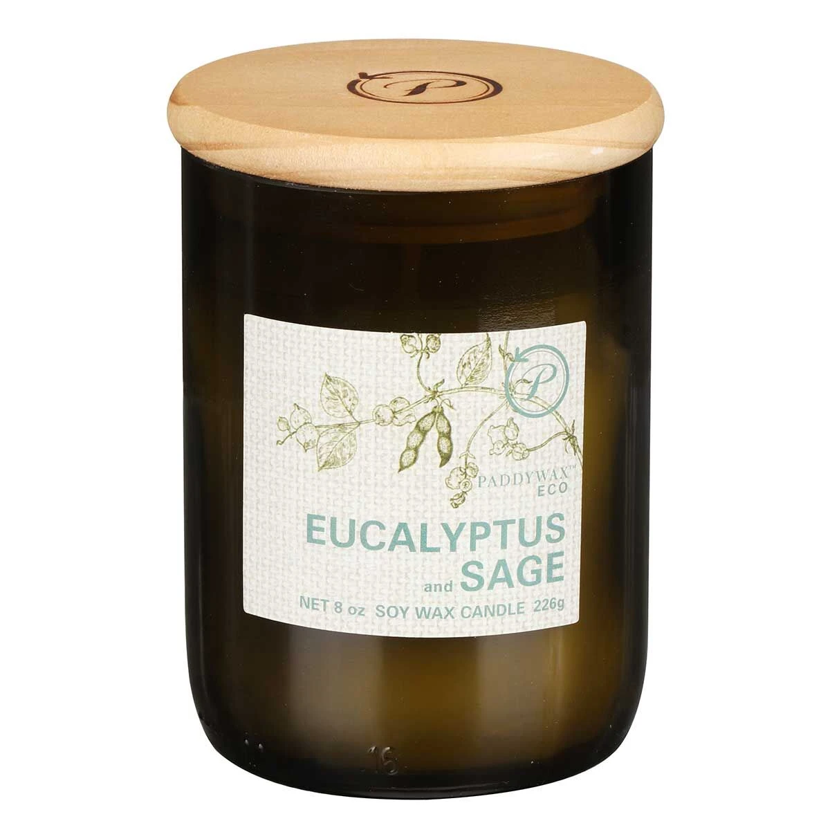 Paddywax Eco 226g Eucalyptus And Sage Green Recycled Glass Soy Candle 1 Paddywax Eco 226g Eucalyptus And Sage Green Recycled Glass Soy Candle