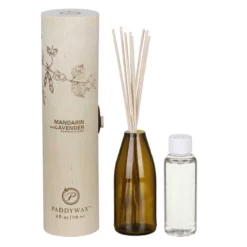 Paddywax Eco Mandarin And Lavender Green Reed Diffuser -Home General Store paddywax egfd02eu eco mandarin lavender green recycled glass reed diffuser 04