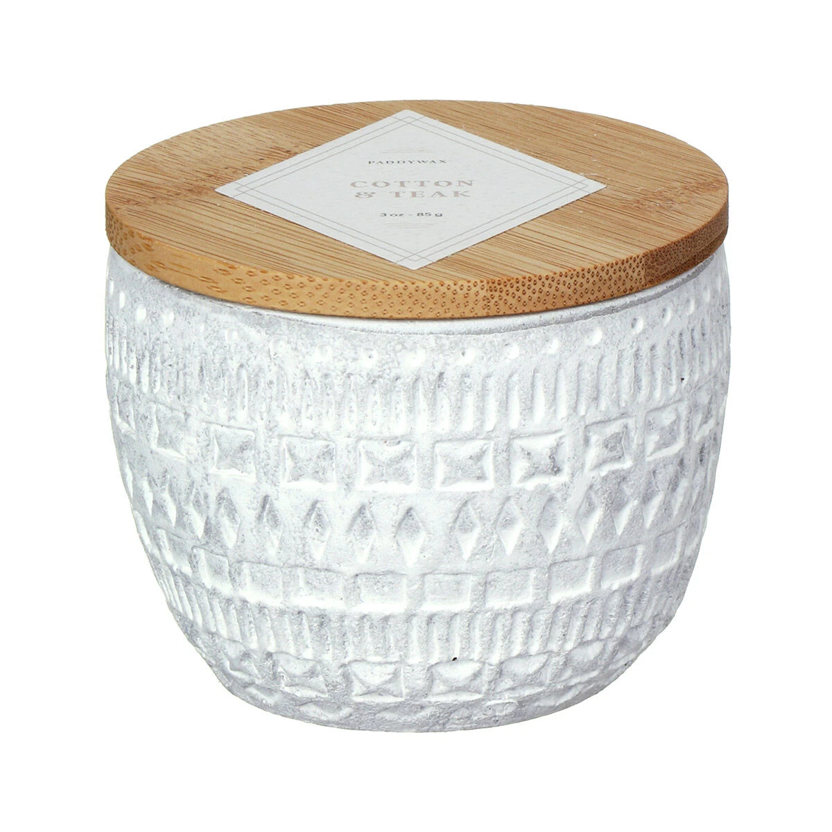 Paddywax Sonora 85g Cotton & Teak Concrete Soy Candle 1 Paddywax Sonora 85g Cotton & Teak Concrete Soy Candle