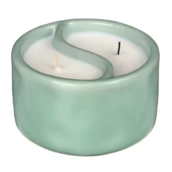 Paddywax Yin Yang 311g Green Tea & Aloe Ceramic Soy Candle