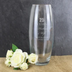Personalised Anniversary Glass Bullet Vase -Home General Store personalised memento company p0107e81 anniversary bullet vase 3