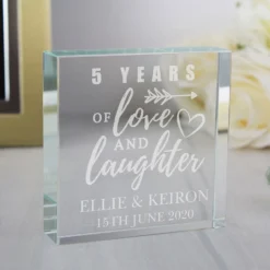 Personalised Anniversary Large Crystal Token