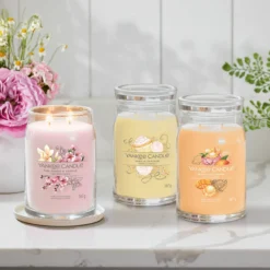 Yankee Candle Pink Cherry & Vanilla Signature Large Jar Candle -Home General Store pink cherry cupcake mango signature jar collection lifestyle 1