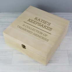 Personalised Large Wooden Keepsake Box -Home General Store pmc p1014a53 wooden keepsake box 5