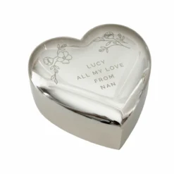 Personalised Floral Free Text Heart Trinket Box -Home General Store pmc personalised p0102z22 floral free text heart trinket box 03