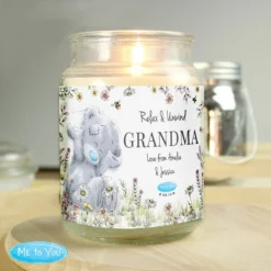 Me To You Personalised Floral Large Scented Jar Candle -Home General Store pmc personalised p0512ae37 me to you floral jar scented jar candle 04