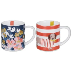 Joules The Bright Side Set Of Two Stackable Mugs -Home General Store portico jls2193 joules the bright side set of two stackable mugs 3