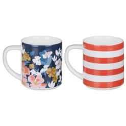 Joules The Bright Side Set Of Two Stackable Mugs -Home General Store portico jls2193 joules the bright side set of two stackable mugs 4