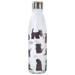 Eco Chic White Scatty Scotty Dogs 500ml Thermal Drinks Bottle
