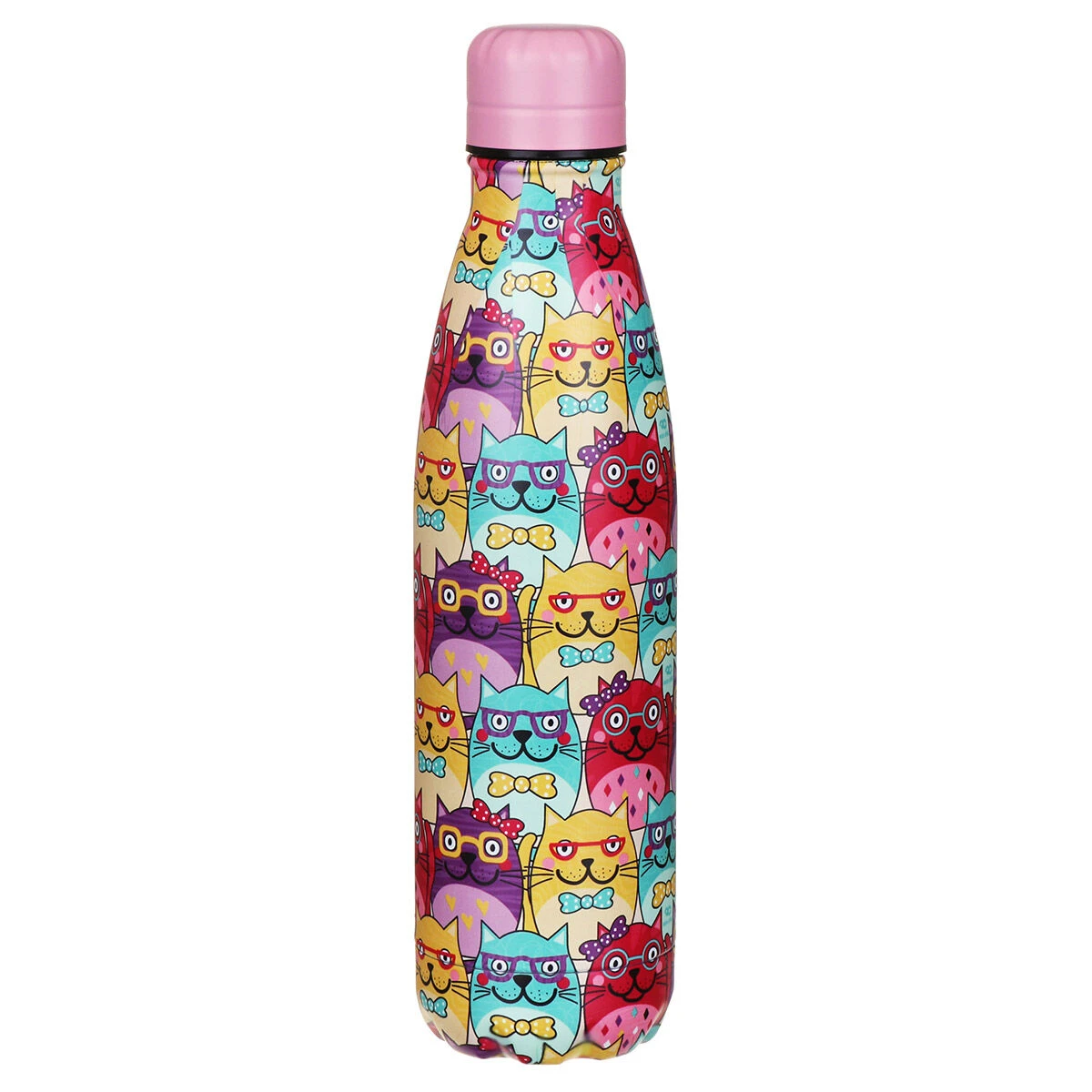 Eco Chic Cats With Glasses 500ml Thermal Drinks Bottle 1 Eco Chic Cats With Glasses 500ml Thermal Drinks Bottle