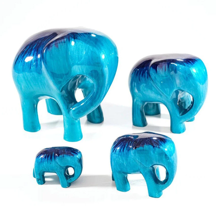 Tilnar Art Aluminark Brushed Aqua Large Elephant 3 Tilnar Art Aluminark Brushed Aqua Large Elephant - Image 3