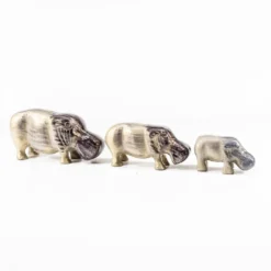 Tilnar Art Aluminark Brushed Silver Large Hippo 5 Tilnar Art Aluminark Brushed Silver Large Hippo -Home General Store tilnar art aluminark brushed silver hippo group