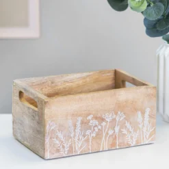 Transomnia Small Wooden Meadow Flowers Trug