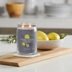 Yankee Candle Black Tea & Lemon Signature Large Jar Candle -Home General Store yankee candle 1629978e black tea lemon signature large jar candle lifestyle 1