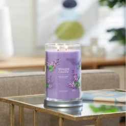 Yankee Candle Lilac Blossoms Signature Large Tumbler Candle -Home General Store yankee candle 1630031e lilac blossoms signature large tumbler candle lifestyle 2