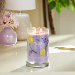 Yankee Candle Lemon Lavender Signature Large Tumbler Candle -Home General Store yankee candle 1630038e lemon lavender signature large tumbler candle lifestyle 1