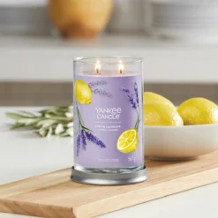 Yankee Candle Lemon Lavender Signature Large Tumbler Candle -Home General Store yankee candle 1630038e lemon lavender signature large tumbler candle lifestyle 2