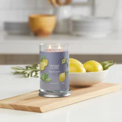 Yankee Candle Black Tea & Lemon Signature Large Tumbler Candle -Home General Store yankee candle 1630046e black tea lemon signature large tumbler candle lifestyle 1