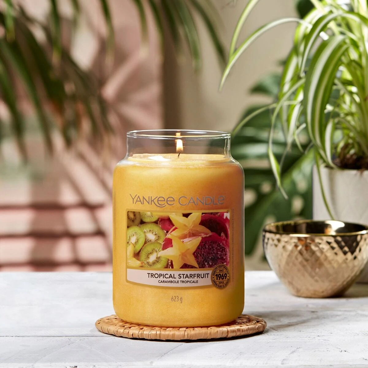 Yankee Candle Tropical Starfruit Large Jar Candle 2 Yankee Candle Tropical Starfruit Large Jar Candle - Image 2