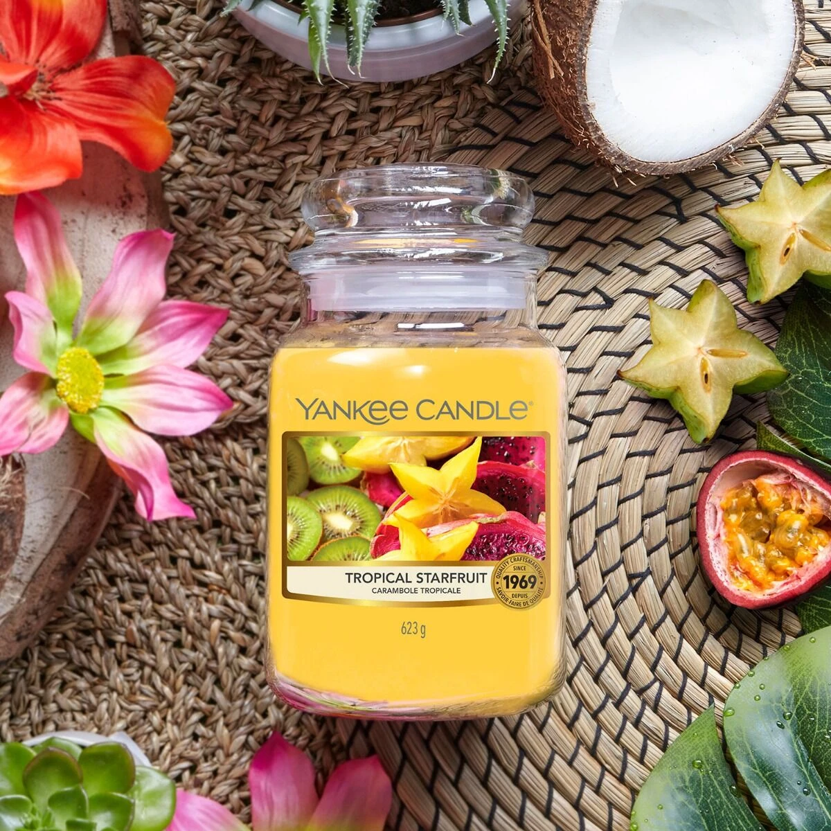 Yankee Candle Tropical Starfruit Large Jar Candle 3 Yankee Candle Tropical Starfruit Large Jar Candle - Image 3